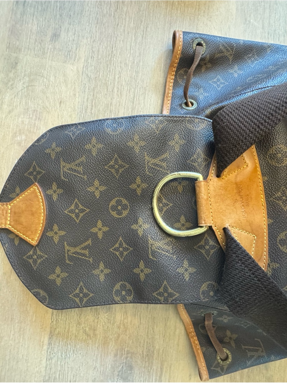 Vintage Louis Vuitton Monogram Montsouris GM Backpack-Auth. LV Drawstring- COA - Picture 7 of 16